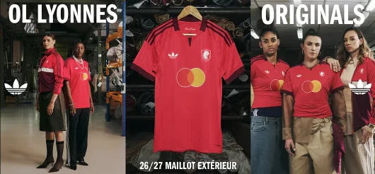 adidas, l’Olympique Lyonnais et OL Lyonnes dévoilent les maillots extérieurs pour la saison 2026-27