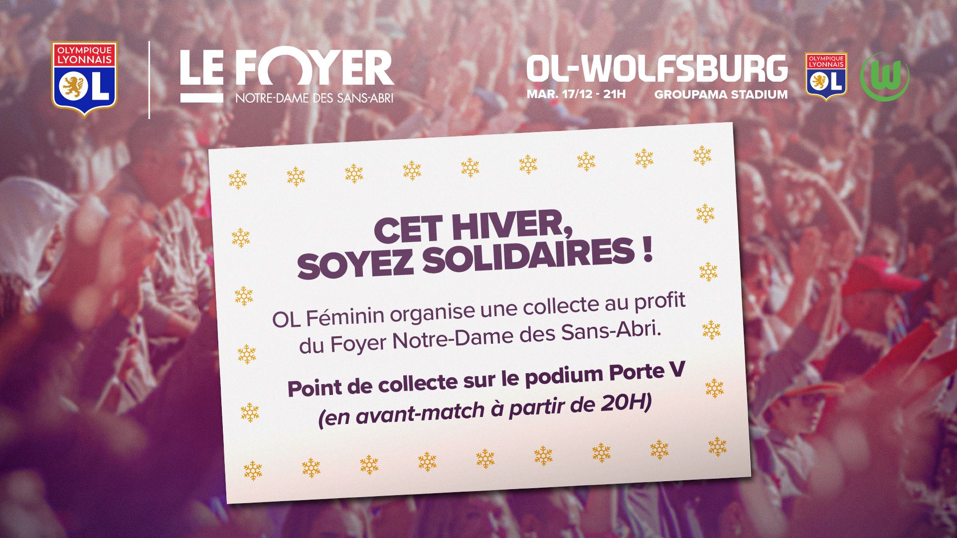 Participez à notre collecte au profit du Foyer Notre-Dame des Sans-Abri !